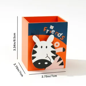 Animal Pattern Pencil Holder Pen Container Storage Box for Office Desk Home Decoration #1047759