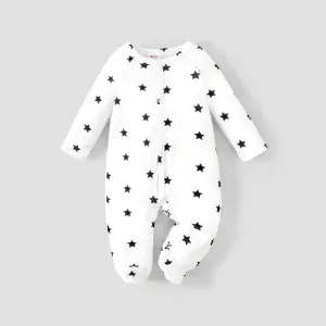 Baby Boy Basic Geometric Printed Long Sleeve Pajama #1067028