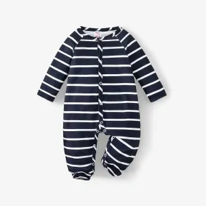 Baby Boy Basic Geometric Printed Long Sleeve Pajama #1067032