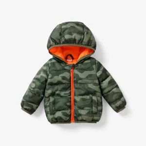 Baby Boy Camouflage Thick Padding Coat or Animal-patterned Set #1317170
