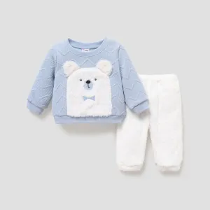 Baby Girl/Boy Hyper-Tactile 3D Bear Pattern Set/Hat/Socks #1213203