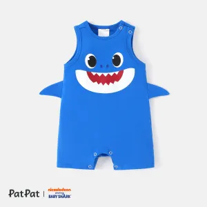 Baby Shark Baby Boy/Girl Cotton Graphic Tank Romper #1034582