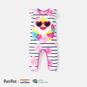 Baby Shark Baby Boy/Girl Flutter-sleeve Graphic Striped Naiaâ¢ Jumpsuit #917390