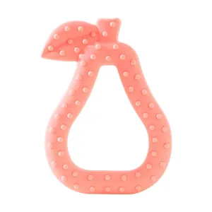Baby Teether Toys Toddle Safe Pear Teething Ring Silicone Chew Dental Care Toothbrush Nursing Beads Gift For Infant #896276