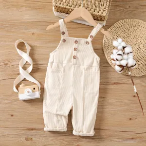 Baby/Toddler Boy Solid Color Casual Overalls with Hanging Strap #1069468