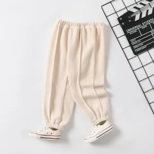Baby/Toddler Boy Solid Color Plush Fabric Casual Pant #1088064