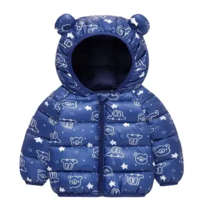 Baby/Toddler Girl/Boy Hooded Childlike Elephant/Bear Animal print Cotton Coat #1212372