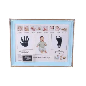Baby's First-Year Photo Frame - Creative Memory Frame with Hand and Footprint Ink #1211543
