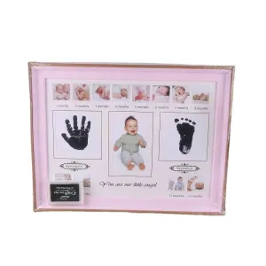 Baby's First-Year Photo Frame - Creative Memory Frame with Hand and Footprint Ink #1211544