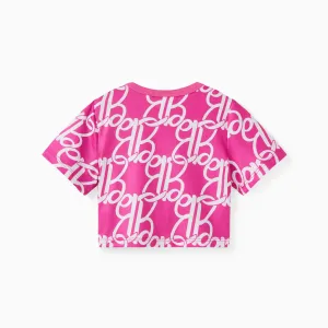 Barbie 1pc Toddler/Kids Girls Alphabet Print Short-sleeve T-Shirt #1331818