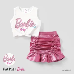 Barbie 2pcs Toddler/Kids Girls Alphabet Twist Tank Top with Pencil Skirt Set #1332202