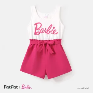 Barbie Mommy and Me Letter Print Belted Combo Tank Rompers #922303