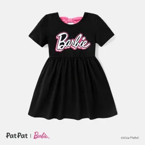 Barbie Toddler/Kid Girl Back Bowknot Design Cotton Short-sleeve Dress #233517