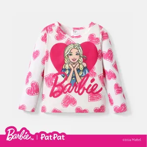 Barbie Toddler Girl Heart Print Long-sleeve Tee