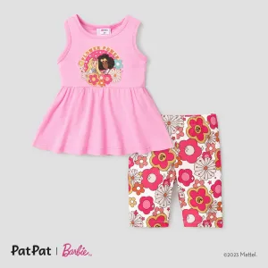 Barbie Toddler Girl/Kid Girl sleeveless Print T-shirts and leggings set #1321953