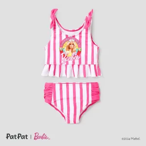 Barbie Toddler/Kid Girl 2pcs Character and Stripes Print Swimsuit #1318772