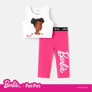 Barbie Toddler/Kid Girl 2pcs Character Print Cotton Sleeveless Tee and Leggings Set #867674