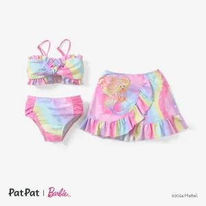 Barbie Toddler/Kid Girl 3pcs Magical Rainbow Mermaid Print Swimsuit Set #1324307