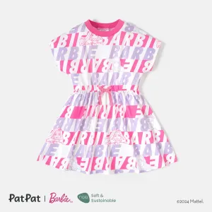 Barbie Toddler/Kid Girl Character & Letter Print Naiaâ¢ Short-sleeve Dress #1188829