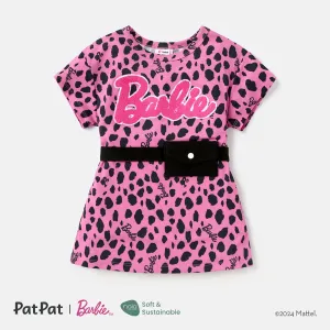 Barbie Toddler/Kid Girl Leopard/Colorblock Print Naiaâ¢ Short-sleeve Dress with Fanny Pack