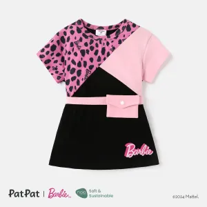 Barbie Toddler/Kid Girl Leopard/Colorblock Print Naiaâ¢ Short-sleeve Dress with Fanny Pack #911980