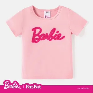 Barbie Toddler/Kid Girl Letter Embroidered Short-sleeve Cotton Tee