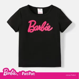 Barbie Toddler/Kid Girl Letter Embroidered Short-sleeve Cotton Tee #235293