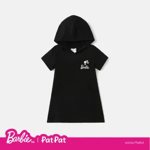 Barbie Toddler/Kid Girl Pocket Design Hooded Cotton Short-sleeve Dress #860589