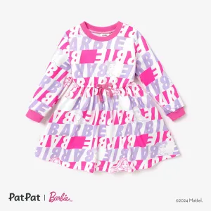 Barbie Toddler/Kids Girl Character Print Long-sleeve Dresses #1170850