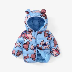 Toddler/Kid Boy/Girl Bear Pattern Hooded Winter Coat #1080318