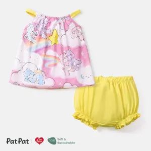 Care Bears Baby Girl 2pcs Bear Print Naiaâ¢ Cami Top and Solid Cotton Shorts Set #786183