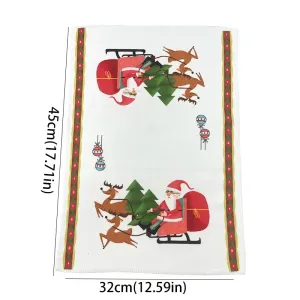 Christmas Home Indoor Towels with Festive Patterns - Absorbent Towels for Christmas Decor and Hand Drying #1318153