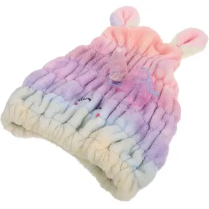 Cute Unicorn Family Hair Drying Cap in Coral Fleece