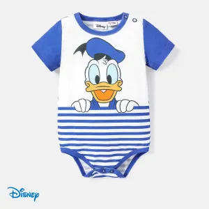 Disney Mickey and Friends Baby Boy/Girl Spliced Short-sleeve Graphic Striped Naiaâ¢ Romper #925160