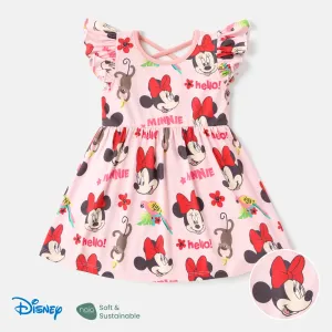Disney Mickey and Friends Baby/ Toddler Girl Flutter-sleeve Allover Print Naiaâ¢ Dress #924969