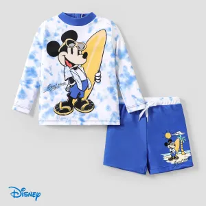 Disney Mickey and Friends 2pcs Kids Boys/Girls Character Tie Dye Print  Two-Piece Swimsuit