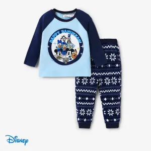 Disney Mickey and Friends Christmas Toddler Boy Character Print Naiaâ¢ Long-sleeve Sweatshirt and Polarfleece Pants Sets