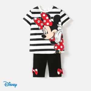 Disney Mickey and Friends Toddler/Kid Girl 2pcs Naiaâ¢ Character Print Short-sleeve Tee and Leggings Shorts Set #1267234