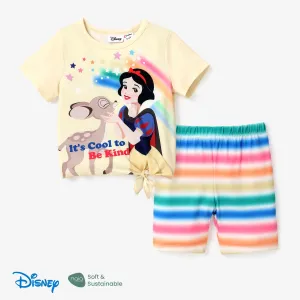 Disney princess 2pcs Todder/Kid Girl Colorful Rainbow Floral pattern Set #1322076