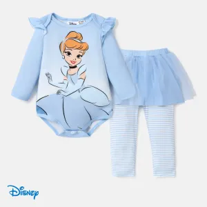 Disney Princess Baby Girl 2pcs Long-sleeve Onesies and Mesh Leggings  Set #1064341