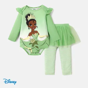 Disney Princess Baby Girl 2pcs Long-sleeve Onesies and Mesh Leggings  Set #1064346