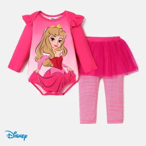 Disney Princess Baby Girl 2pcs Long-sleeve Onesies and Mesh Leggings  Set #1064349