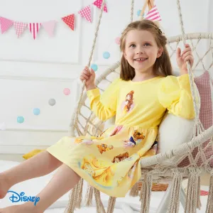 Disney Princess Baby/Toddler Girl Character Print Mesh Puff-sleeve Dress #1062599