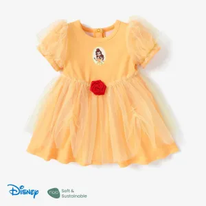 Disney Princess Baby/Toddler Girl Naiaâ¢ Ariel Character Print Puff sleeves Cosplay Mesh Dress #1320148