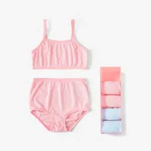Girl Sweet Solid Color Underwear with Hanging Strap #1076313