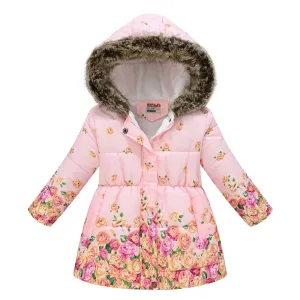 Toddler/Kid Girl Sweet Fleece-lining Hooded Jacket #1103728