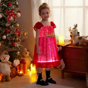 Go-Glow Christmas Illuminating Dress with Light Up Skirt Including Controller (Built-In Battery) #1192353