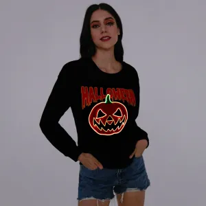 Go-Glow Halloween Illuminating Adult Sweatshirt with Light Up Pumpkin for Women Including Controller (Built-In Battery) #1171552
