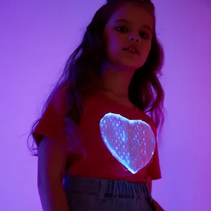 Go-Glow Illuminating T-shirt with Removable Light Up Heart-Shaped Bag Including Controller (Built-In Battery) #927555