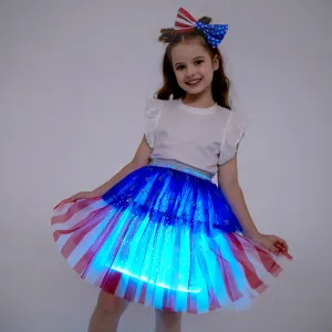 Go-Glow Light Up Contrast Skirt with Star Glitter Including Controller (Battery Inside) #1032463
